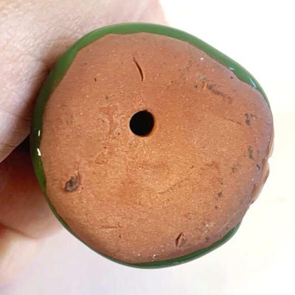 Adorable Owl Figurine Ceramic Red Clay Hand Painted Folk Art Miniature - Picture 5 of 8